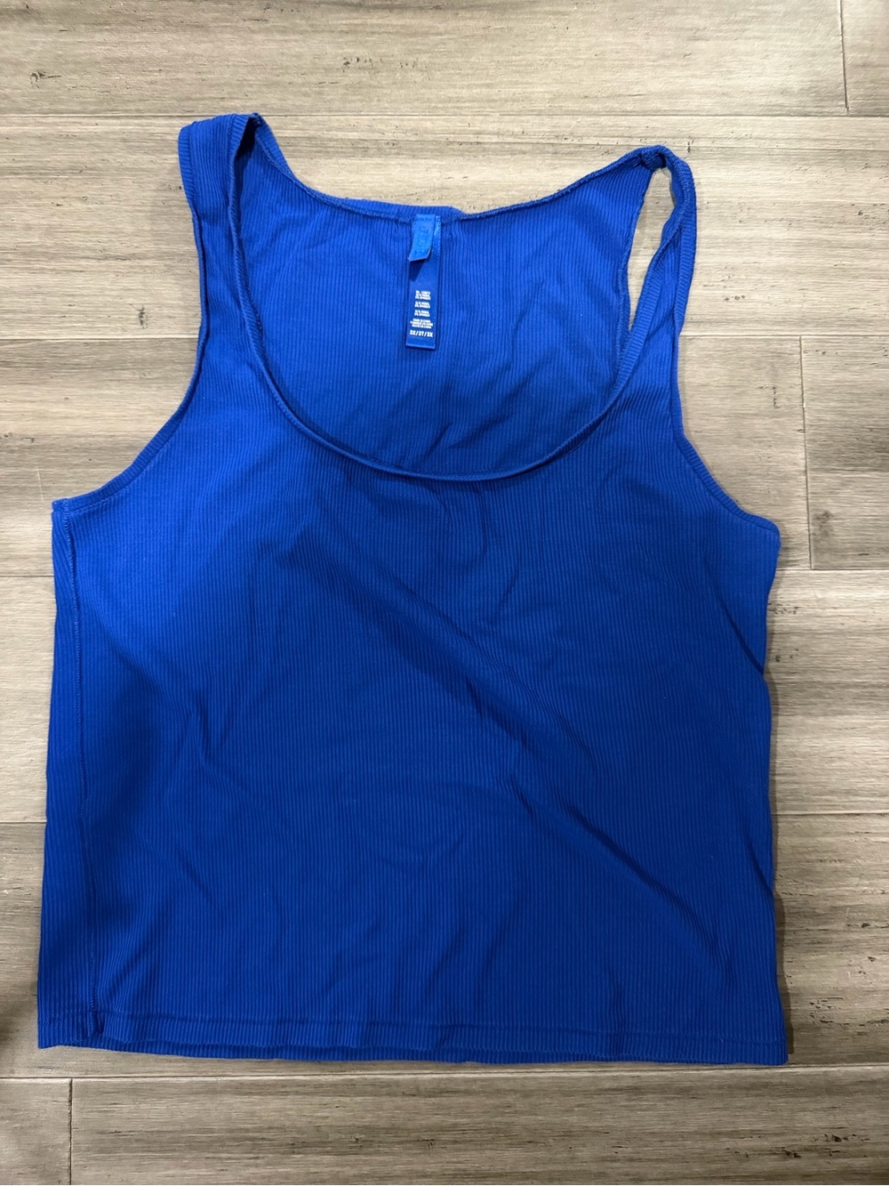 SKIMS Ribbed Scoop Tank Top - Blue